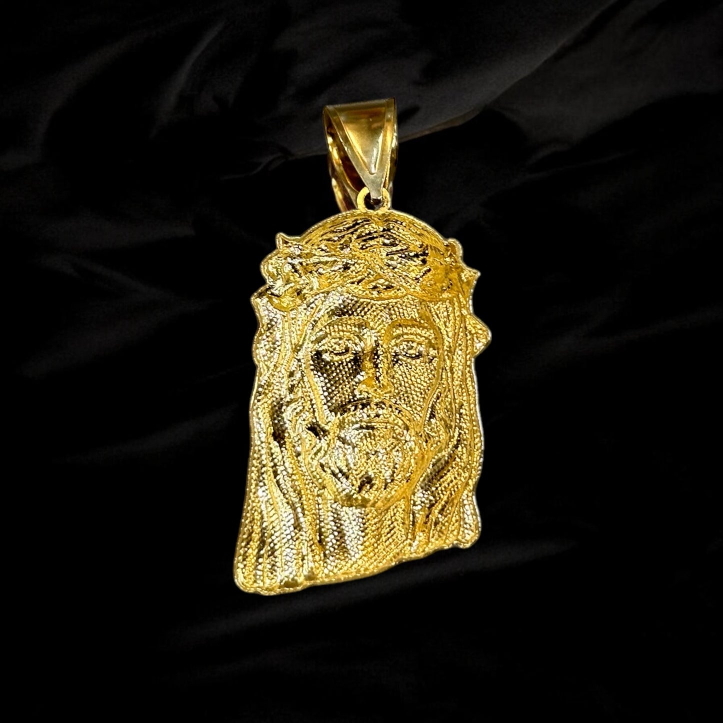 Jesus Christ Head Pendant 14k Gold