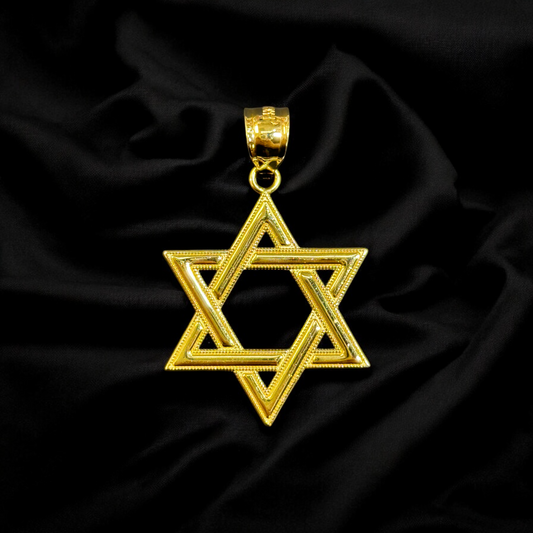 Star Of David 14k Gold Pendant