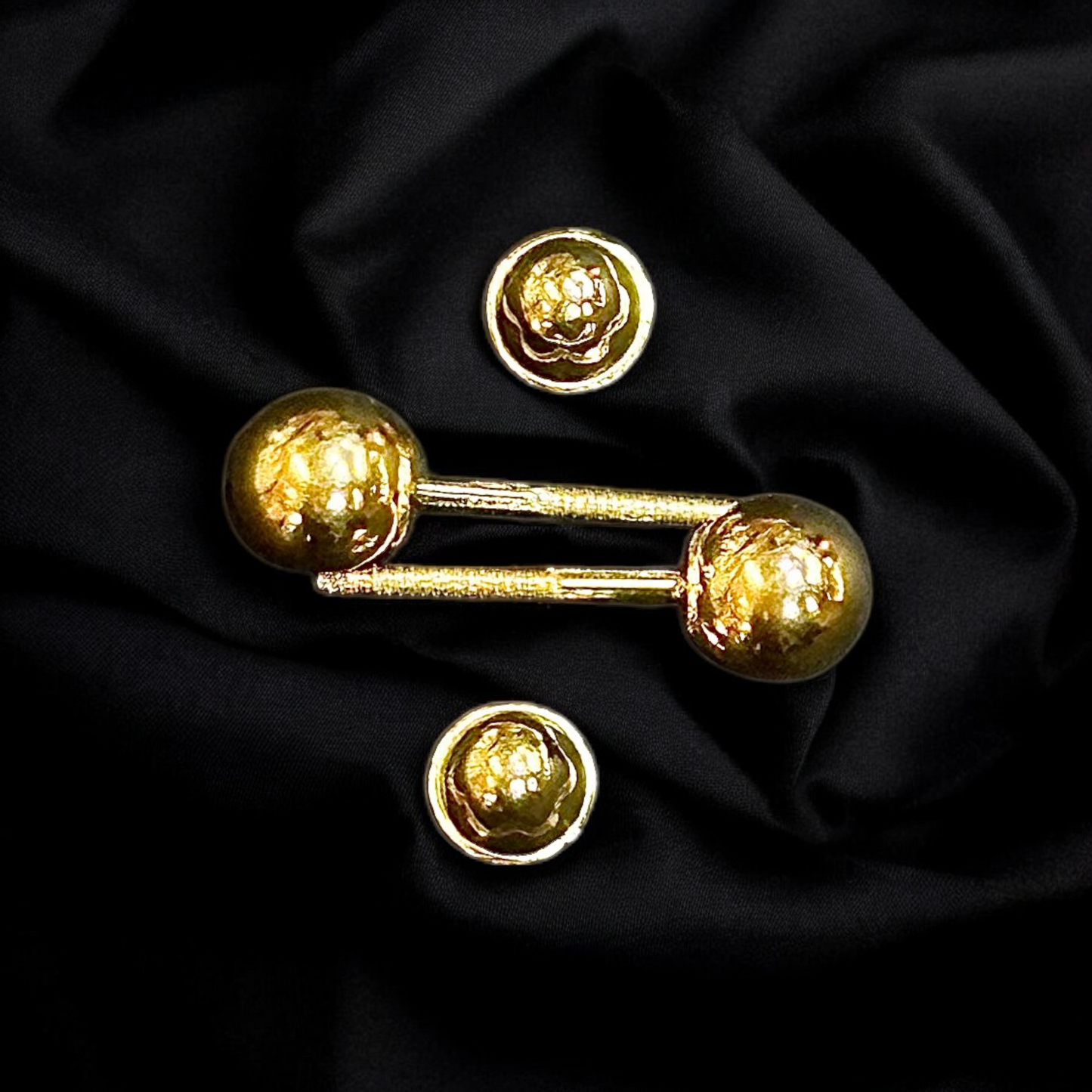 Small Polished Round Stud Ball Earrings 14k Gold